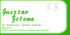gusztav zelena business card